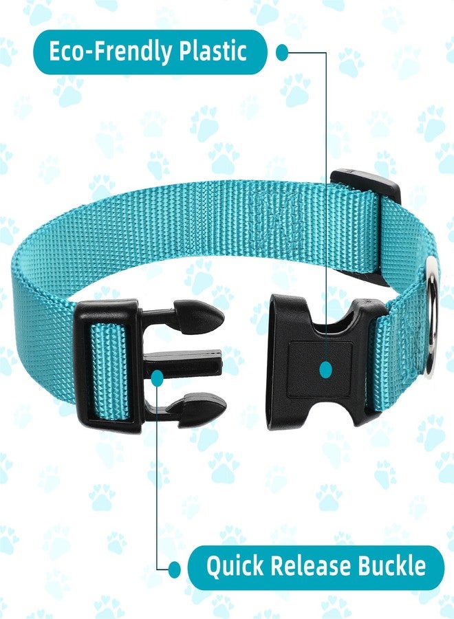 Perthlin 9 Pieces Adjustable Dog Collar for Animal, Soft Nylon Pets Puppy Collar with Quick Release Buckle Holder Bulk for Dogs Walking Running Training(Medium,Bright Colors) - Image 3